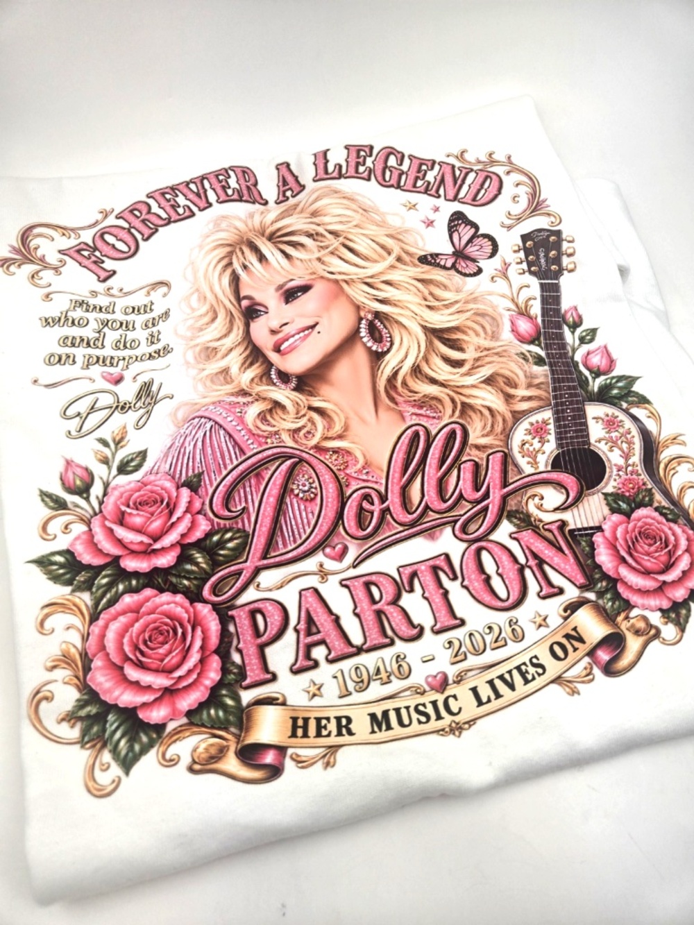 Dolly Parton Shirt Size Small Adult Unisex White